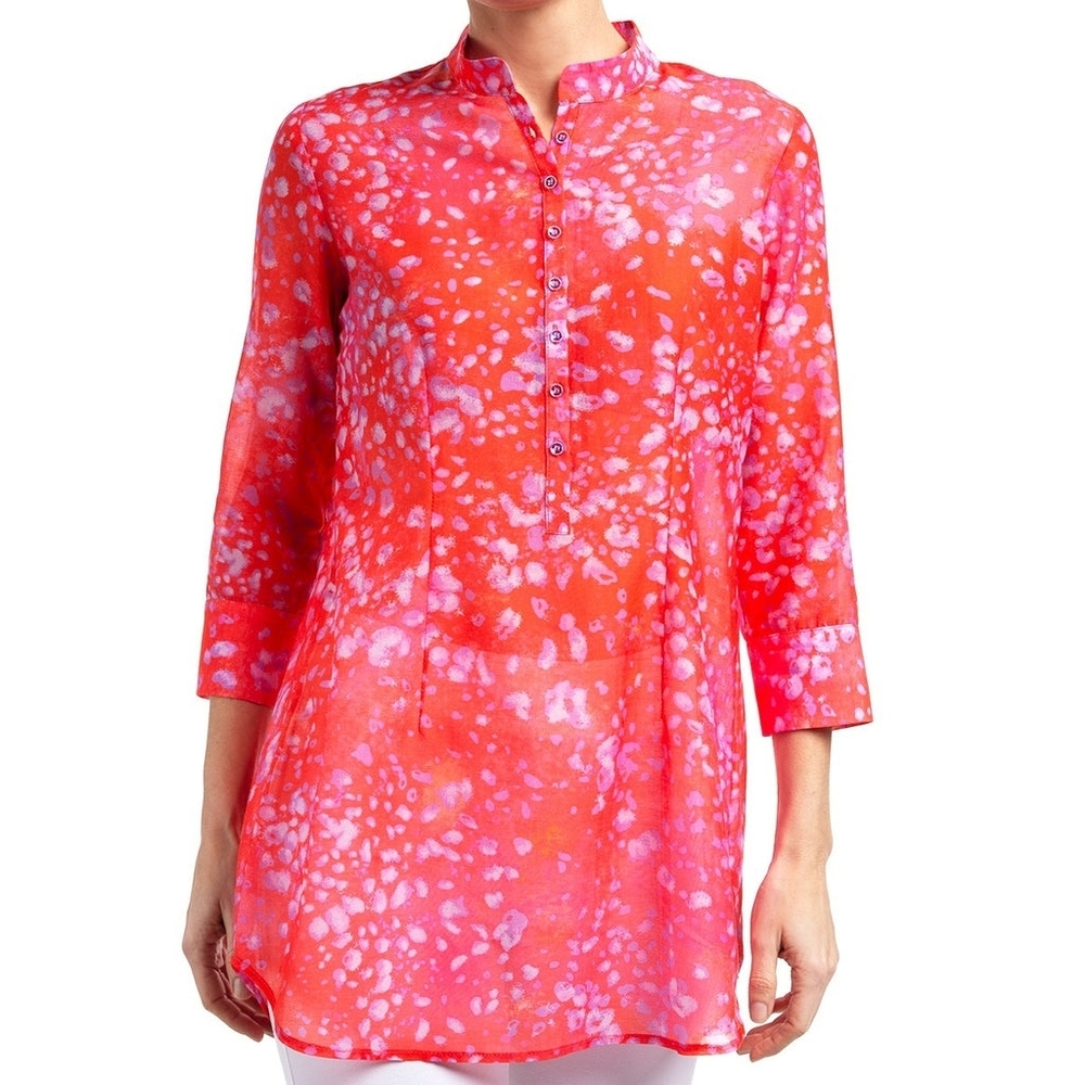Vibrant Red and Pink Men's Shirt